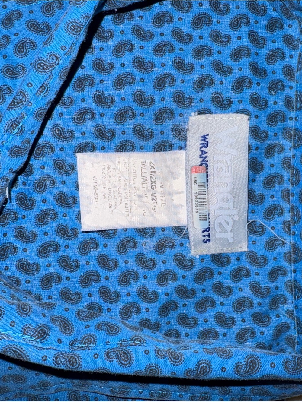 Wrangler Blue Paisley Cotton Shorts
